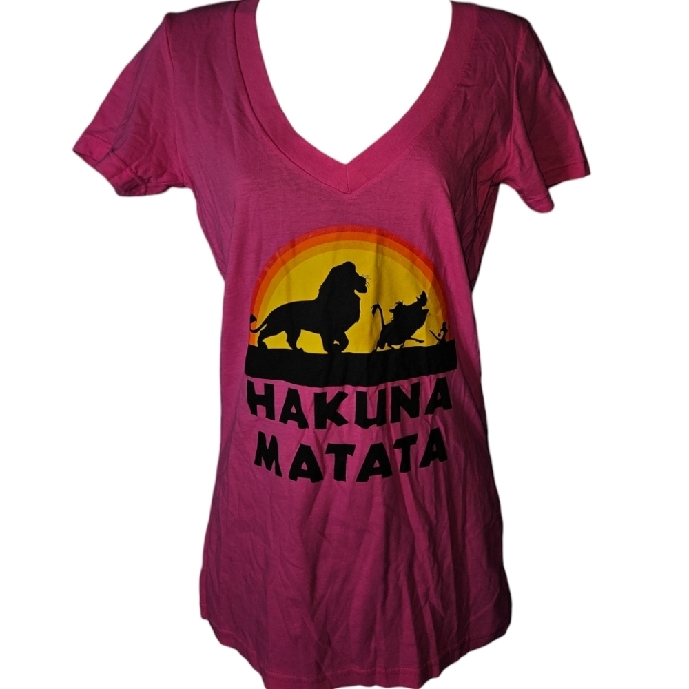 Disney Lion King Hakuna Matata V-Neck Short Sleeve Top